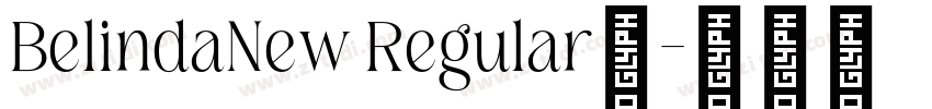 BelindaNew Regular◆字体转换